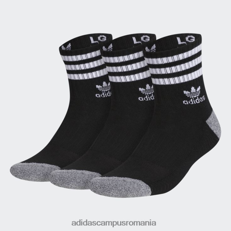 adidas campus romania ciorapi negri roller high quarter 3 perechi bărbați negru J266N221772