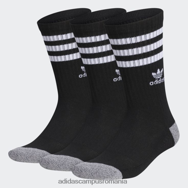 adidas campus romania ciorapi roller crew 3 perechi negri bărbați negru J266N221752