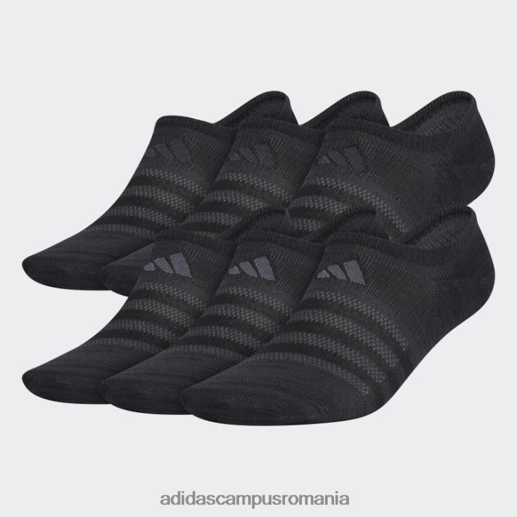 adidas campus romania ciorapi superlite super-no-show 6 perechi negri bărbați negru J266N221811