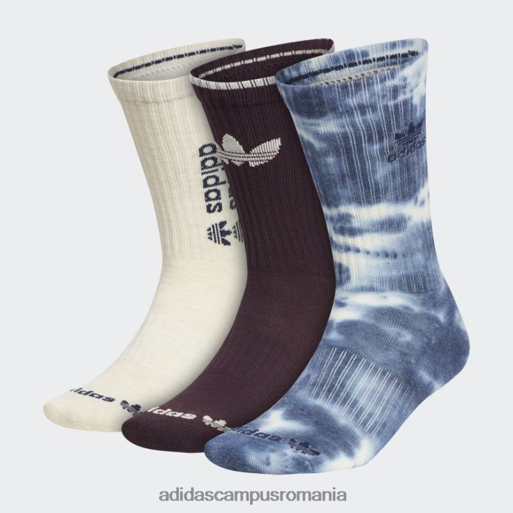 adidas campus romania șosete color wash crew 3 perechi noapte indigo adidas bărbați indigo de noapte J266N221834