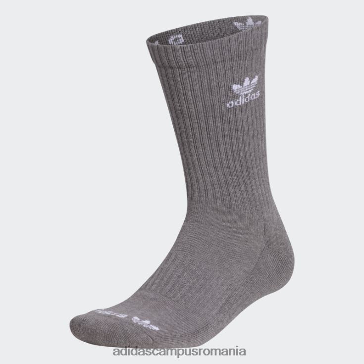adidas campus romania șosete de echipaj cu vopsea botanică gri mediu bărbați gri mediu/alb J266N221767