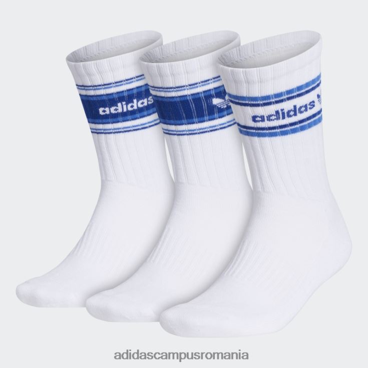 adidas campus romania șosete forum rib crew 3 perechi albi bărbați alb J266N221884