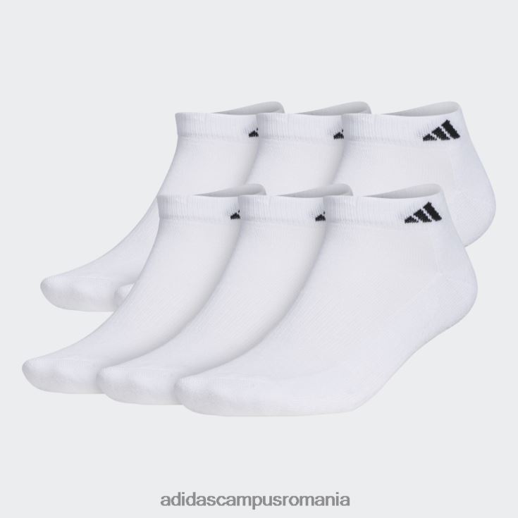 adidas campus romania șosete joase cu perne atletice 6 perechi adidas alb bărbați alb negru J266N221828