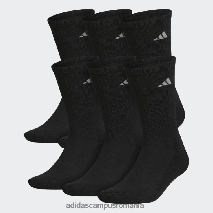 adidas campus romania șosete negri pentru echipaj cu perne atletice 6 perechi bărbați negru J266N221773