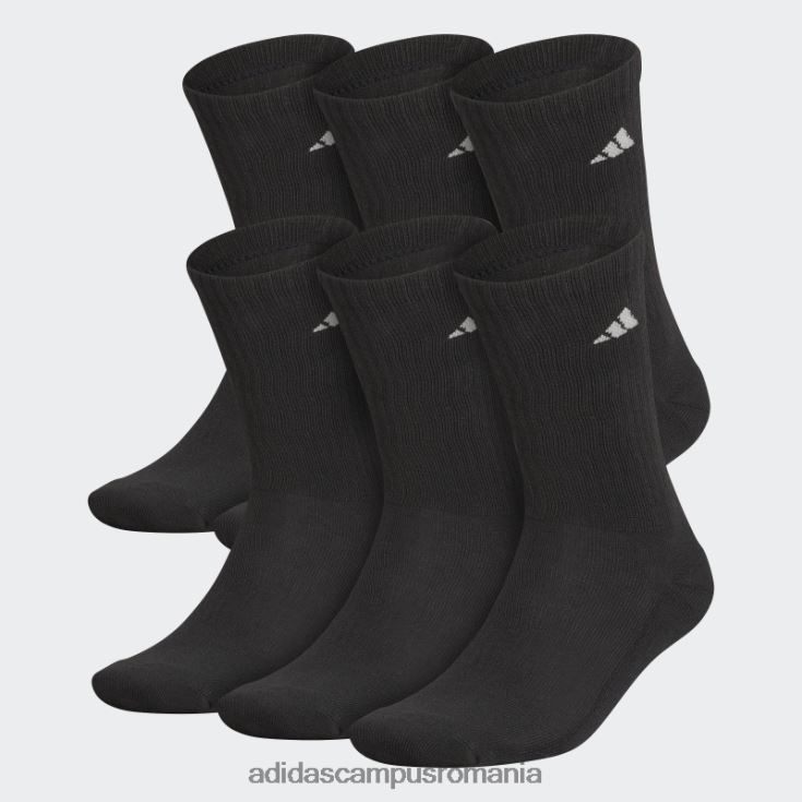 adidas campus romania șosete negri pentru echipaj cu perne atletice 6 perechi bărbați negru J266N221802