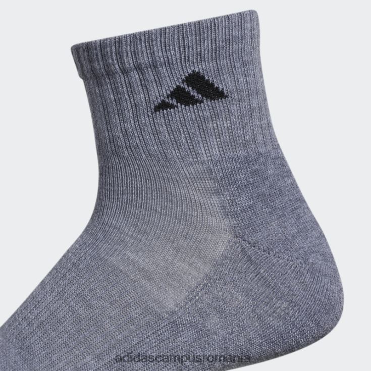 adidas campus romania șosete sferturi cu perne atletice gri mediu 6 perechi adidas bărbați gri mediu J266N221807