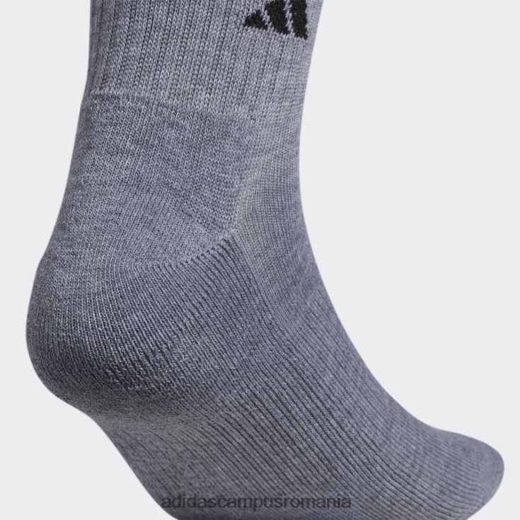 adidas campus romania șosete sferturi cu perne atletice gri mediu 6 perechi adidas bărbați gri mediu J266N221807