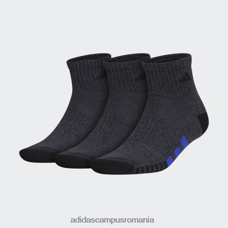 adidas campus romania șosete sferturi de culoare neagră cu perne 3 perechi adidas bărbați negru/onix/albastru J266N221843