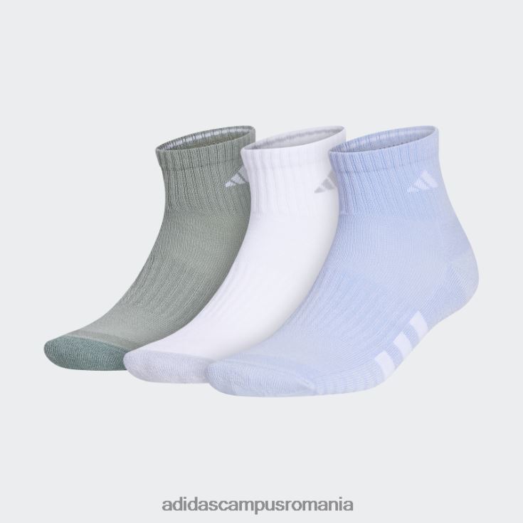 adidas campus romania șosete sferturi de culoare perniți 3 perechi albastru zori bărbați albastru zori/alb/argintiu J266N221841
