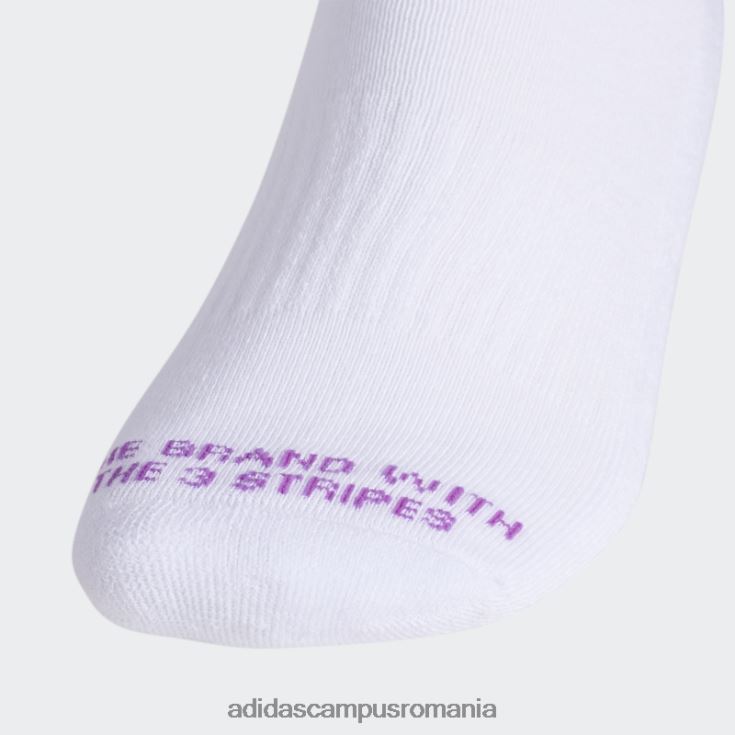 adidas campus romania șosete sferturi spiralate 3 perechi albi bărbați alb/roz/portocaliu J266N221769