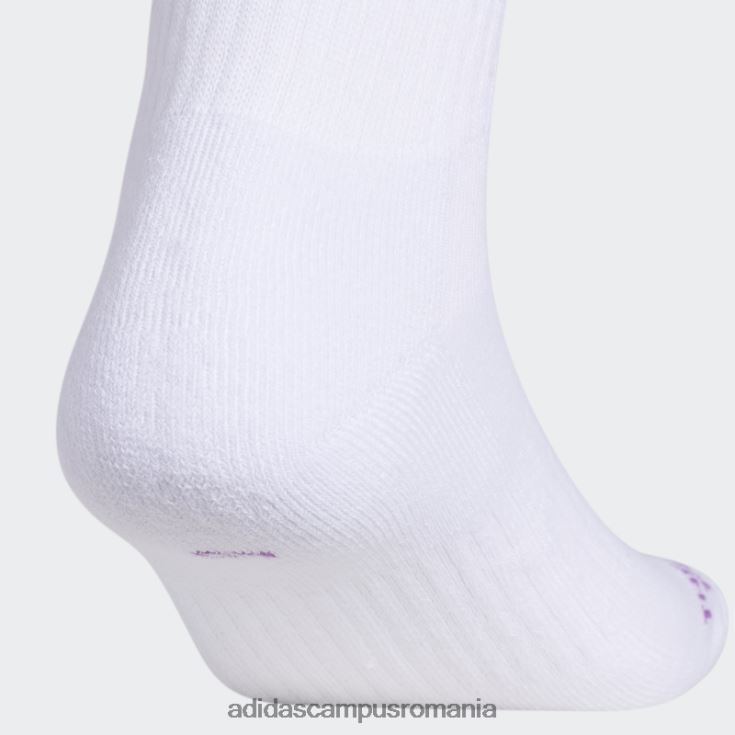 adidas campus romania șosete sferturi spiralate 3 perechi albi bărbați alb/roz/portocaliu J266N221769
