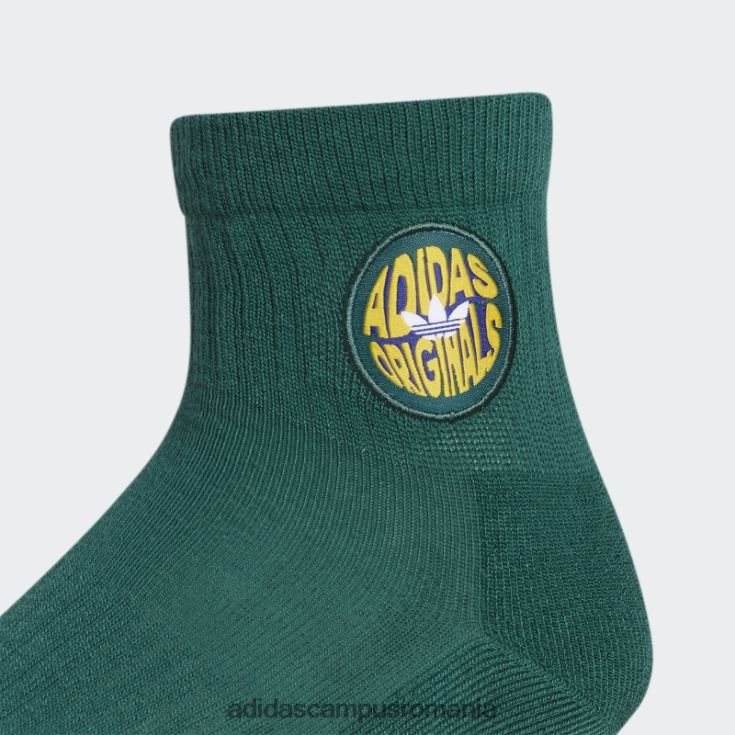 adidas campus romania șosete sferturi spirale verzi 3 perechi adidas bărbați verde/noapte indigo/alb J266N221753
