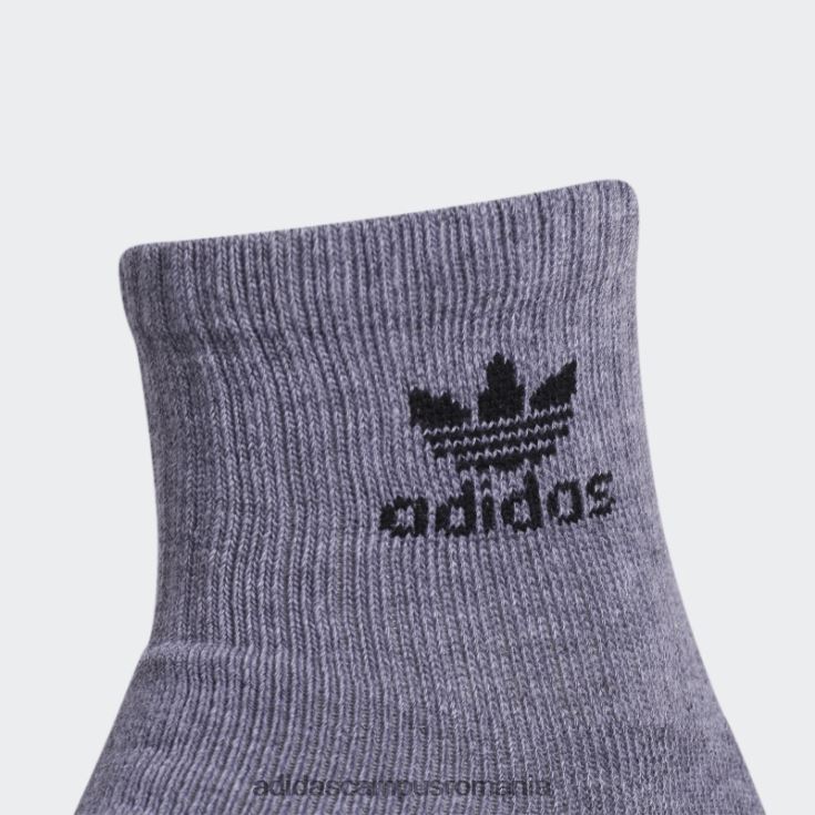 adidas campus romania șosete sferturi trefoil 6 perechi gri mediu bărbați gri mediu J266N221751