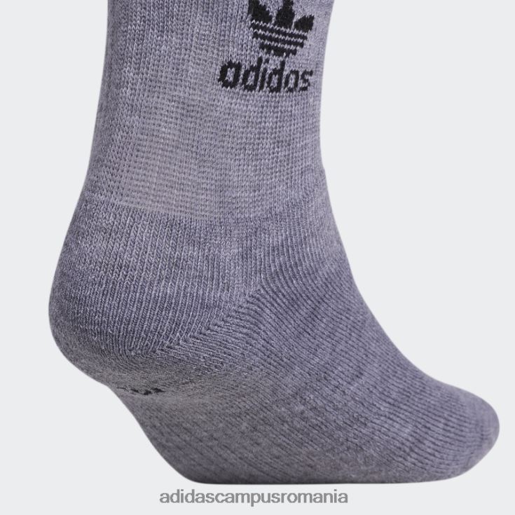 adidas campus romania șosete sferturi trefoil 6 perechi gri mediu bărbați gri mediu J266N221751