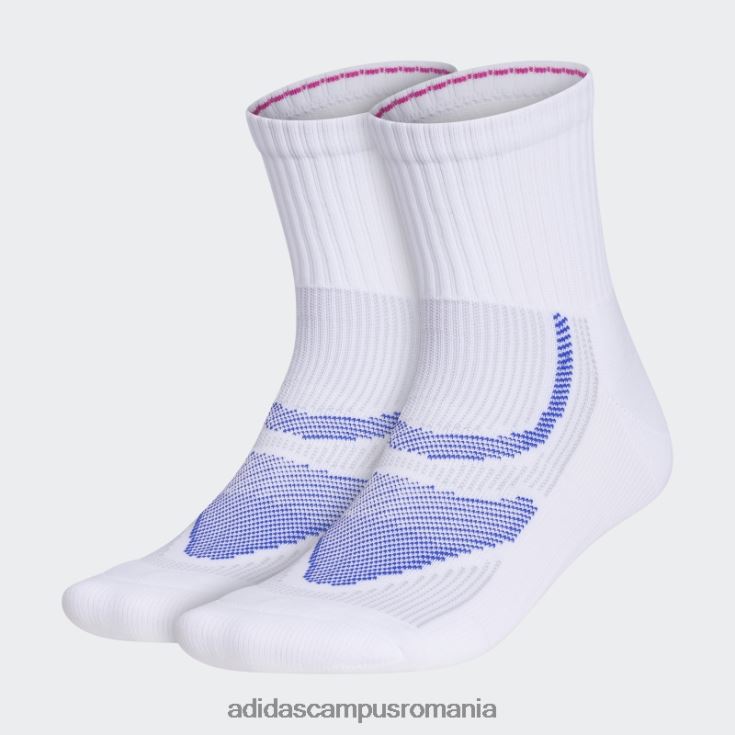 adidas campus romania șosete superlite performance mid-crew 2 perechi alb bărbați alb/onix/verde J266N221812