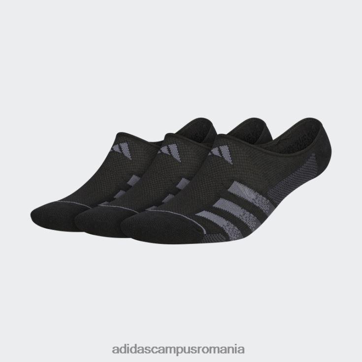 adidas campus romania șosete superlite stripe super-no-show 3 perechi negre bărbați negru J266N221806