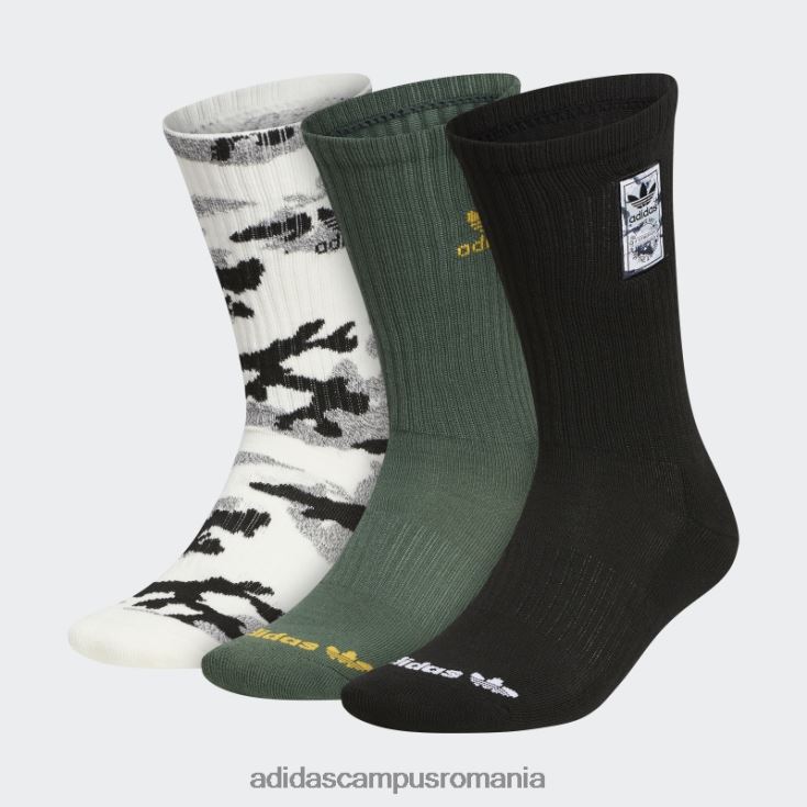 adidas campus romania sosete negru camo serie crew 3 perechi adidas bărbați negru J266N221777