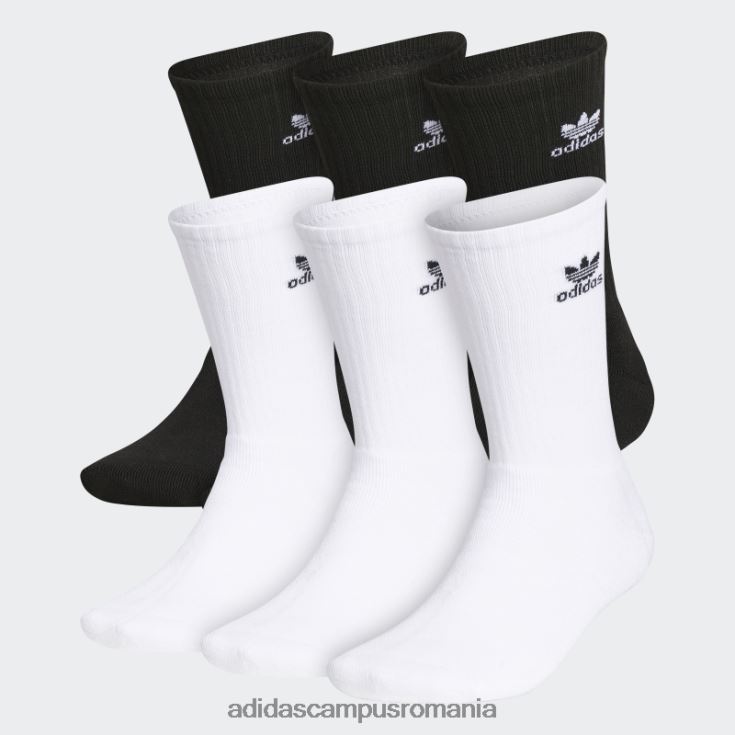 adidas campus romania sosete trefoil crew 6 perechi negru adidas bărbați negru J266N221882