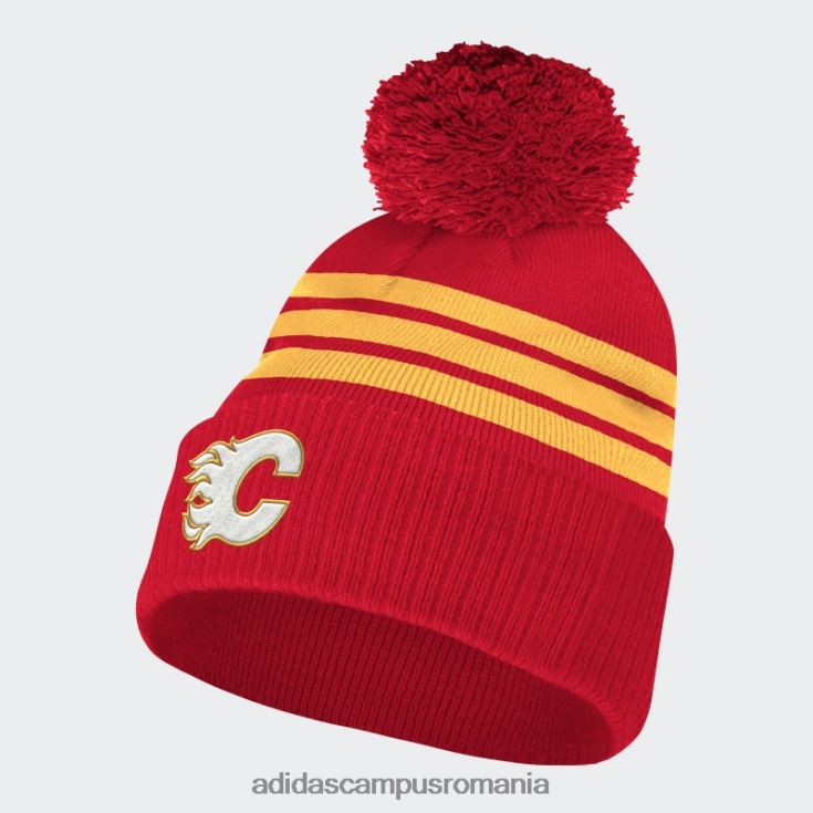 adidas campus romania flames cuffed pom beanie multi bărbați crema multi/rosu/aurie J266N27928