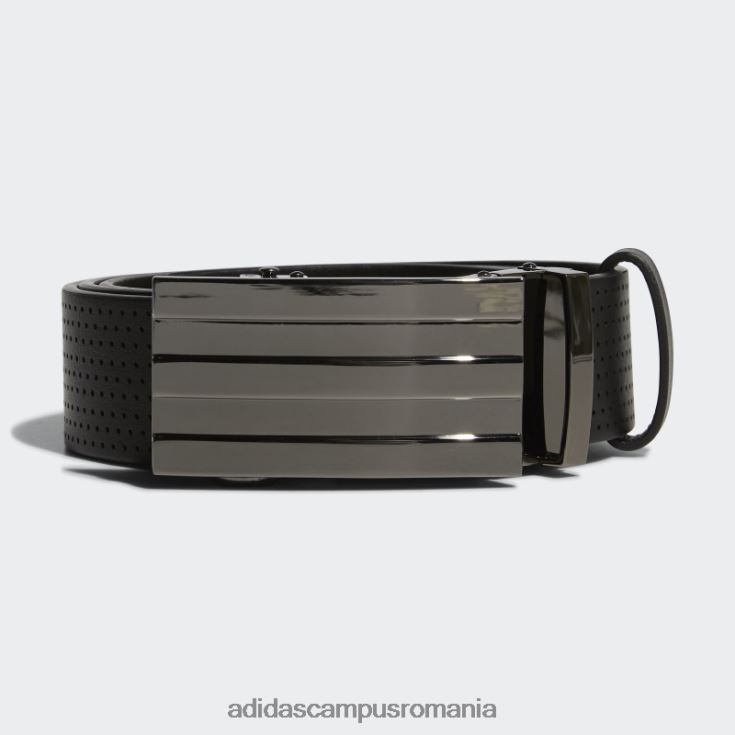 adidas campus romania Curea neagră fără găuri din poliuretan cu 3 dungi bărbați negru J266N27736