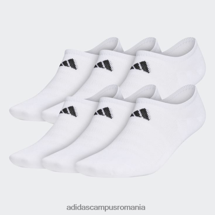 adidas campus romania șosete superlite albe super-no-show 6 perechi bărbați alb J266N27805