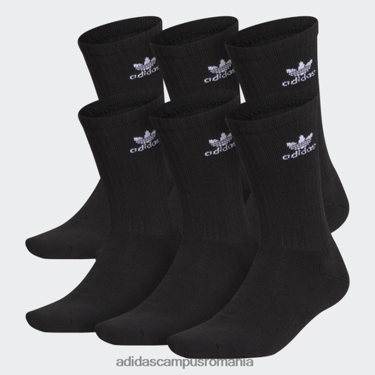 adidas campus romania șosete cu trefoil alb negru 6 perechi bărbați alb negru J266N28081