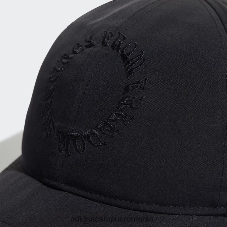 adidas campus romania șapcă neagră de baseball făcută din natură bărbați negru/gri mediu J266N221677