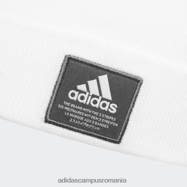 adidas campus romania beanie albă cu manșetă cu amplificator bărbați alb/gri J266N221670