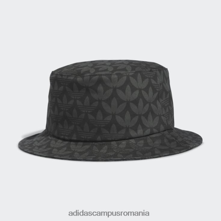 adidas campus romania pălărie de găleată cu monogramă neagră bărbați alb negru J266N221719