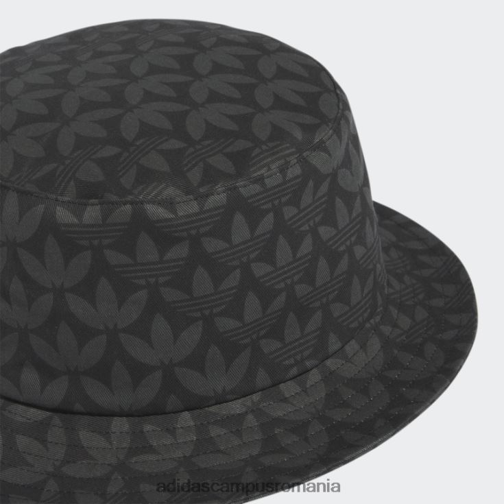 adidas campus romania pălărie de găleată cu monogramă neagră bărbați alb negru J266N221719