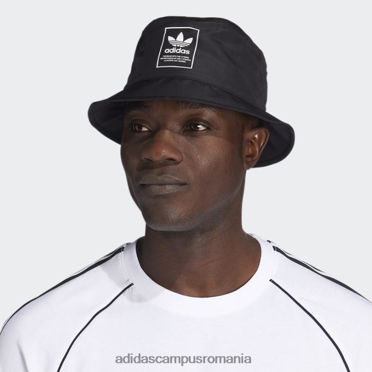 adidas campus romania pălărie de găleată neagră bărbați alb negru J266N221619