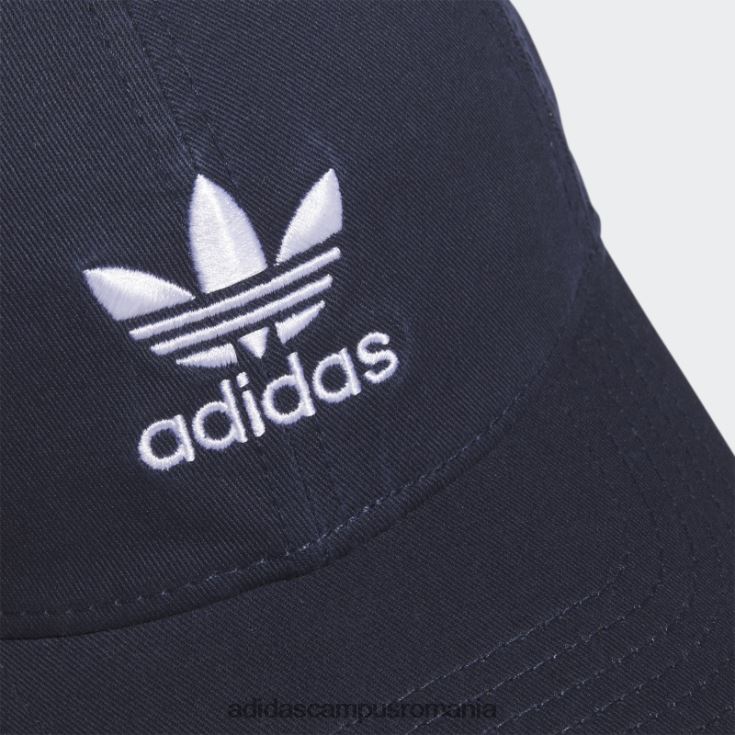 adidas campus romania pălărie de noapte indigo relaxată cu bretele la spate bărbați noapte indigo/alb J266N221629