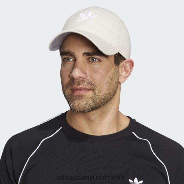 adidas campus romania pălărie elegantă, relaxată, cu bretele, albă bărbați alb J266N221599