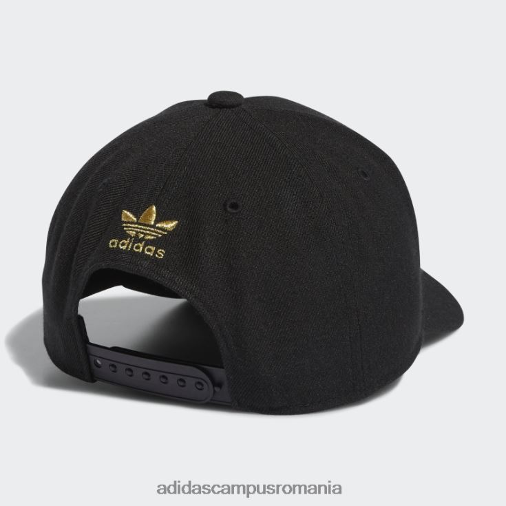 adidas campus romania pălărie neagră cu cadru snapback bărbați negru/auriu metalic J266N221622