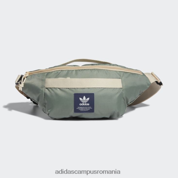 adidas campus romania geantă de talie sport argintie bărbați argint/nisip J266N221497