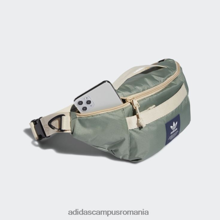 adidas campus romania geantă de talie sport argintie bărbați argint/nisip J266N221497