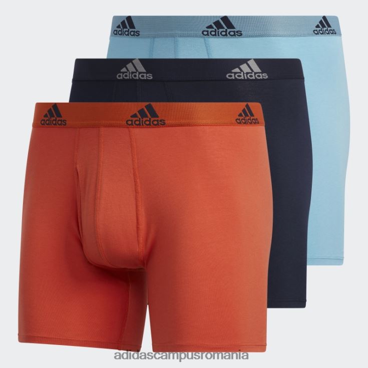 adidas campus romania Boxer albastru din bumbac elastic 3 perechi adidas bărbați albastru/cerneală/roșu J266N221921
