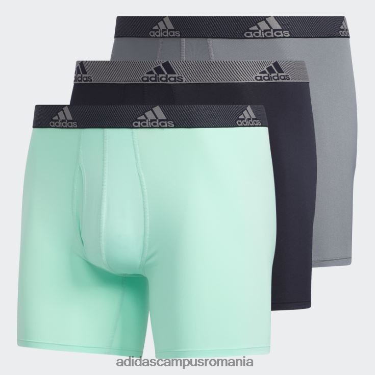 adidas campus romania Boxer de performanta menta 3 perechi bărbați mentă/cerneală/gri J266N221916