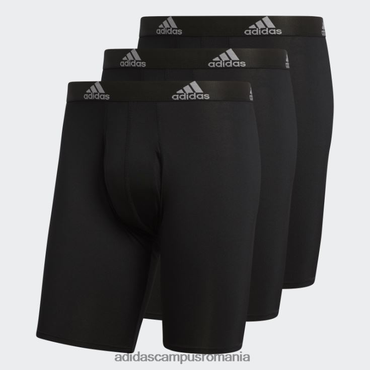 adidas campus romania Boxer lungi negri performanti 3 perechi bărbați negru J266N221898