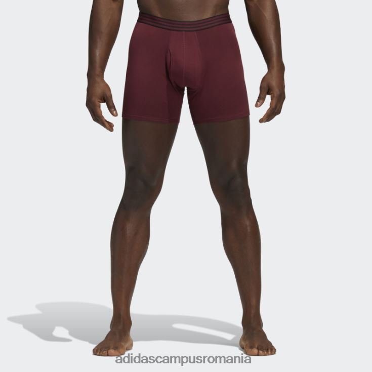 adidas campus romania boxer din bumbac 4 perechi visiniu bărbați Burgundia J266N221926