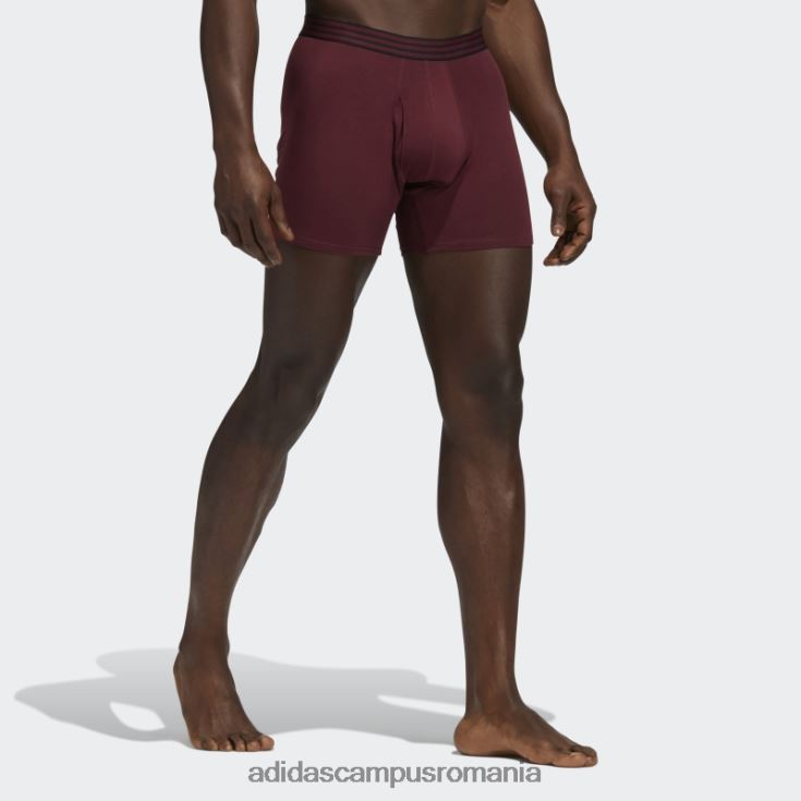 adidas campus romania boxer din bumbac 4 perechi visiniu bărbați Burgundia J266N221926