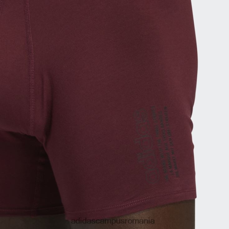 adidas campus romania boxer din bumbac 4 perechi visiniu bărbați Burgundia J266N221926