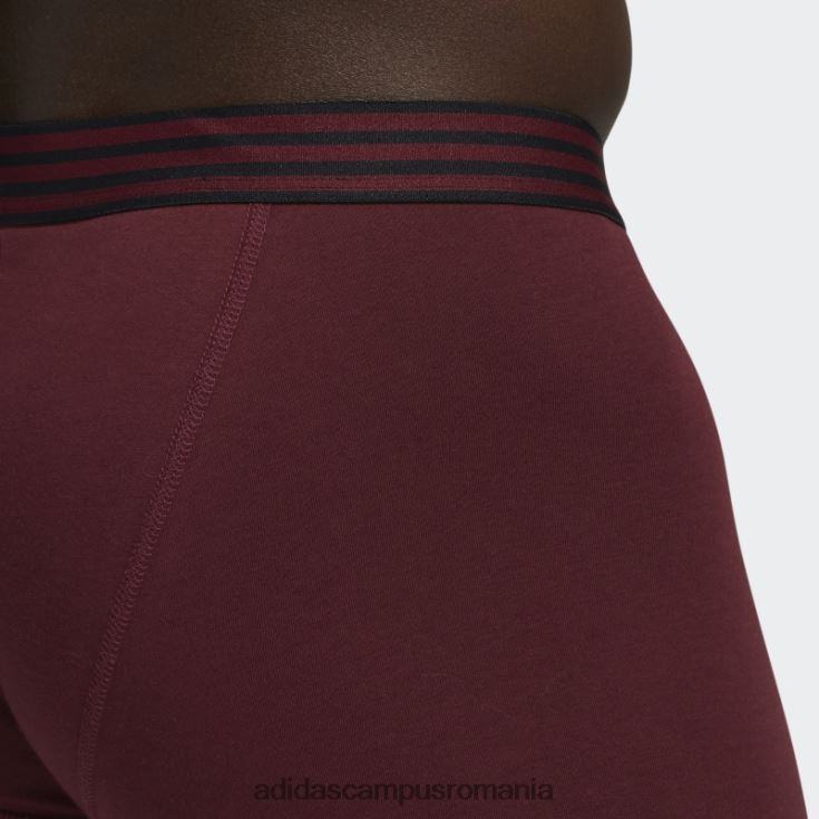 adidas campus romania boxer din bumbac 4 perechi visiniu bărbați Burgundia J266N221926
