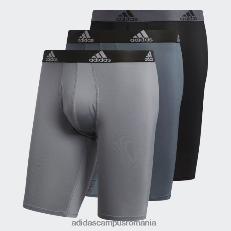 adidas campus romania boxer lungi performante 3 perechi gri bărbați gri J266N221890