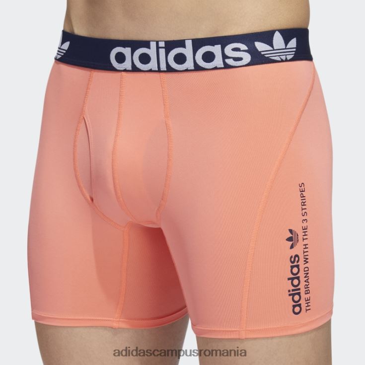 adidas campus romania slip boxer trefoil 2 perechi coral bărbați coral/noapte indigo/alb J266N221925