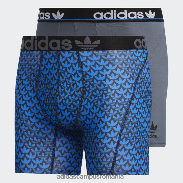 adidas campus romania slip boxer trefoil 2 perechi pasăre albastră bărbați pasăre albastră/neagră/onix J266N221913