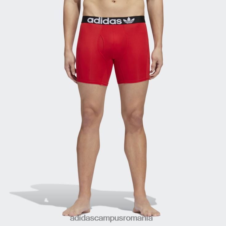adidas campus romania slip boxer trefoil 2 perechi stacojiu bărbați stacojiu/negru/onix J266N221919
