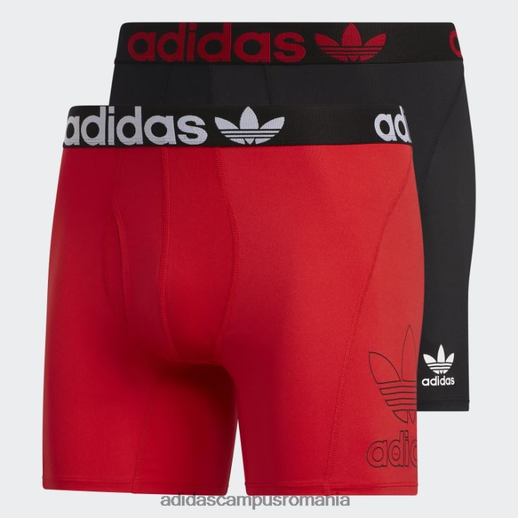 adidas campus romania slip boxer trefoil 2 perechi stacojiu bărbați stacojiu/negru/onix J266N221919