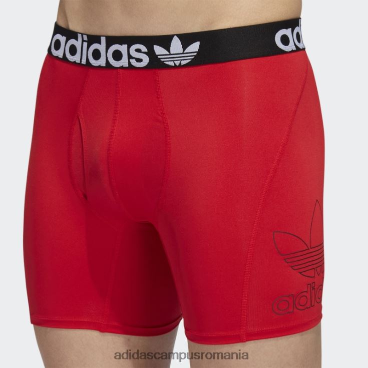 adidas campus romania slip boxer trefoil 2 perechi stacojiu bărbați stacojiu/negru/onix J266N221919