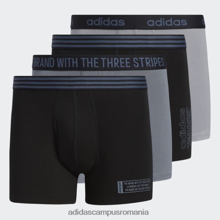 adidas campus romania slip trunchi din bumbac nucleu 4 perechi negru bărbați negru J266N221895